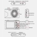 C8 4K 2.7-inch LCD Screen HD Digital Camera Retro Camera,Version: 48W Upgraded Version Black.