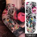 full arm temporary tattoos large totem tribal big sleeve tattoo sticker body art sexy dragon tiger lion king tattoo designs men. 