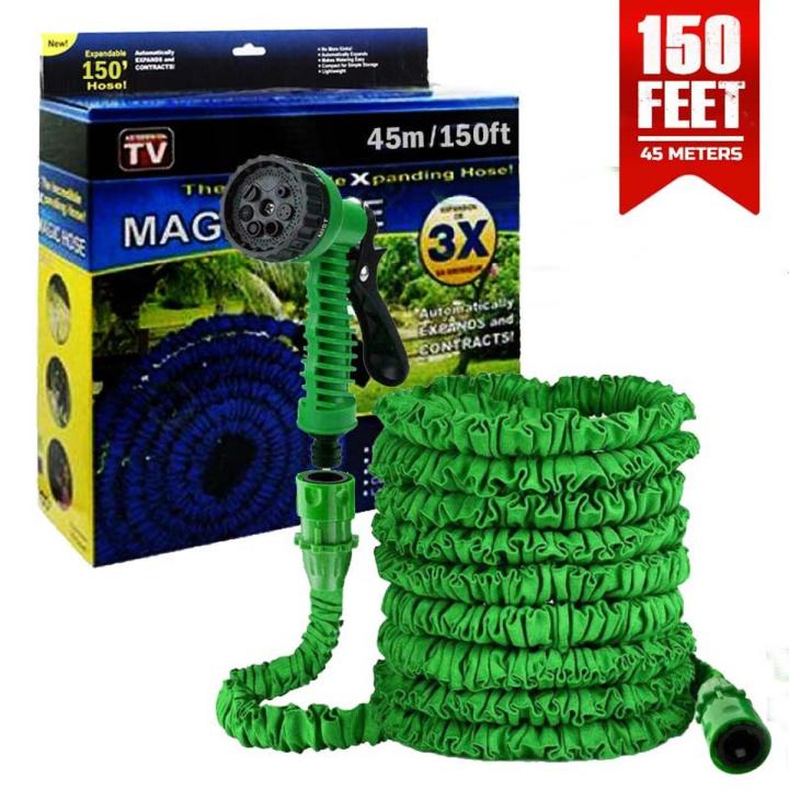 Expand Your Reach with a 150-Foot Expandable Magic Hose Pipe in Green - Easy To use and Clean, A Unique Choice For Gardening