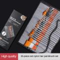 Giorgione 25 Pcs Artist Paint Brushes Watercolour Acrylic Oil Painting Brush With Case Set.