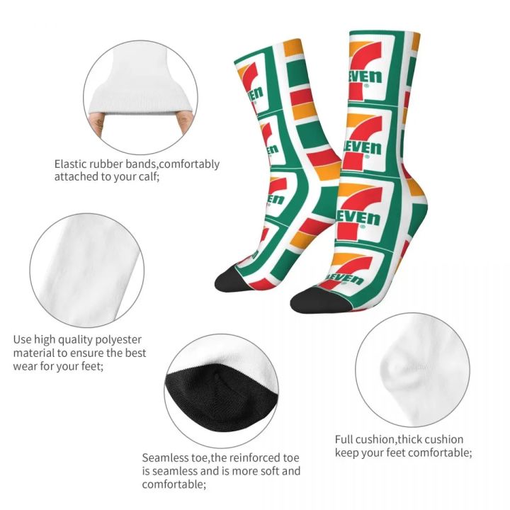 711%207-11%207-Eleven%20Store%20Logo%20Product%20Socks%20Cozy%20High%20Quality%20Crew%20Sock%20Super%20Soft%20for%20Womens%20Present%20-%20Image%202