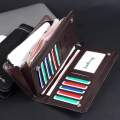 Multicolour  Leather men long mobile Wallet Money Bag Coin purse Card holder. 