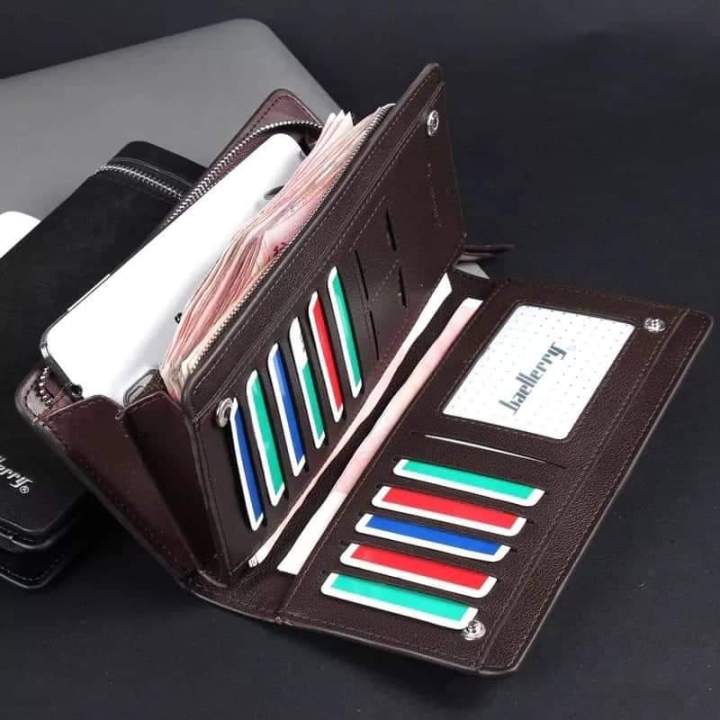 Multicolour%20%20Leather%20men%20long%20mobile%20Wallet%20Money%20Bag%20Coin%20purse%20Card%20holder%20-%20Image%204