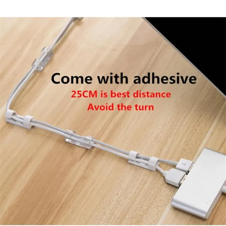 20pcs%20Charging%20Wire%20Holder%20Mini%20Easy%20to%20Use%20Adhesive%20Cable%20Organizer%20Durable%20-%20Image%204