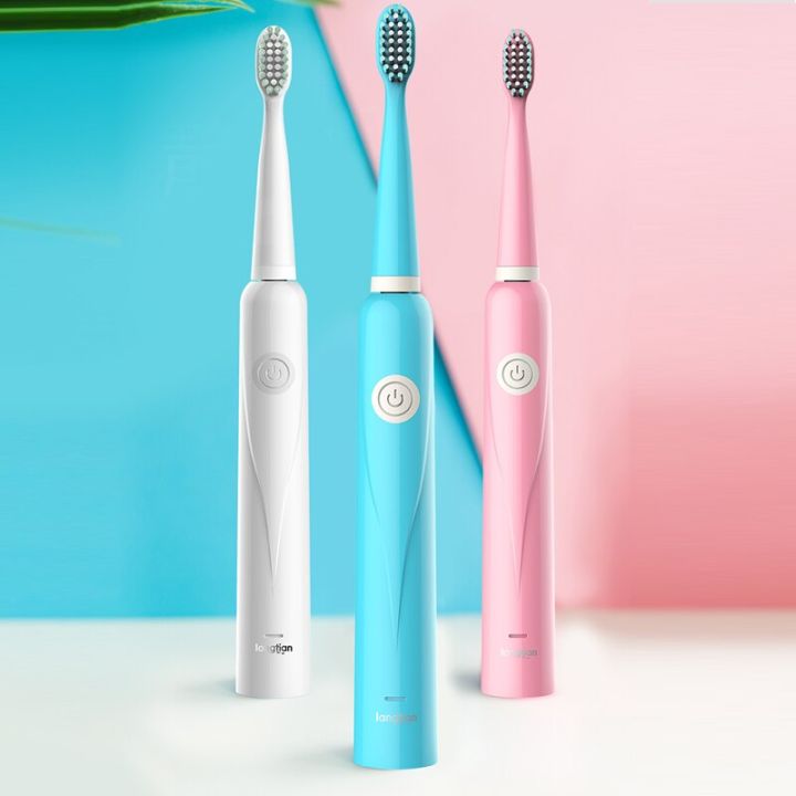 Langtian Tooth Brush Electric Oral Toothbrush Sonic Rechargeable Electric Toothbrush Adults 4 Replaceable Toothbrush Attachments