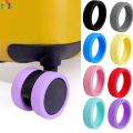 1/4Pcs Practical Texture Deepening Soft Silicone Wheels Cover Luggage Suitcase Wheels Protector Sleeve Silent Anti Wear Roller Reduce Noise Covers Travel Supplies. 