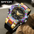 Sanda Men's Watches Sports Military 50 M Waterproof Digital Wrist watch for Male Clock Stop watch Relogio Masculino 3186. 