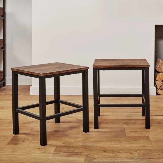 Modern Accent Stool with Durable Metal Frame – Stylish & Compact Seating for Home or Office