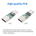 USB Type B Adapter USB Type C to MicroUSB Data Cable USB Type B Converter.