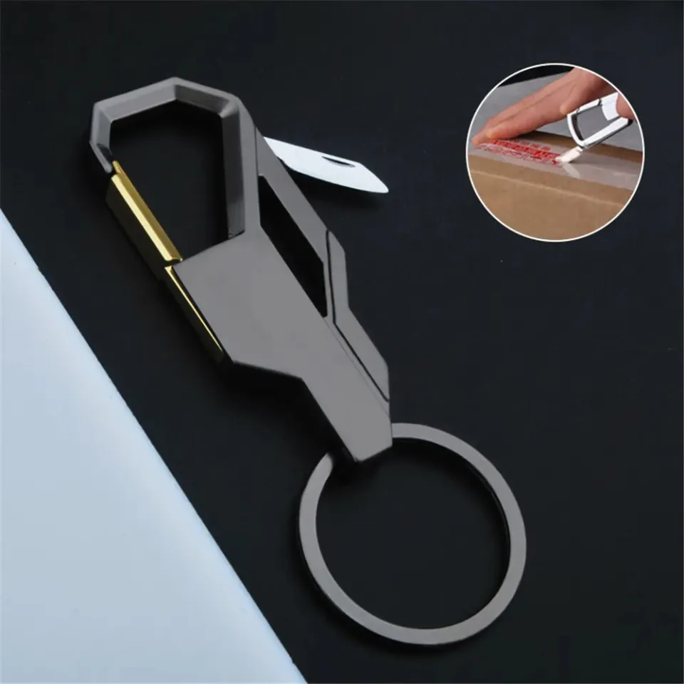 Multifunctional Hidden Mini Knife Keychain For Woman Men Simple