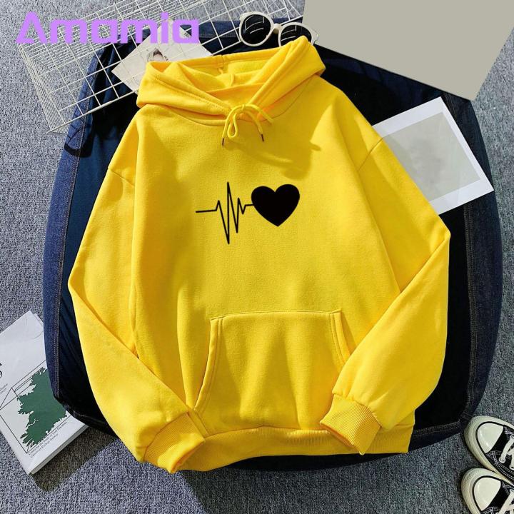 Couple%20Hoodie%20Cozy%20Heart%20Print%20Hoodie%20for%20Fall/winter%20Unisex%20Drawstring%20Pullover%20with%20Big%20Pocket%20Women%20Loose%20Hoodie%20-%20Image%202