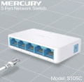 MERCURY S105C Ethernet Switch,Mini 5 Port Desktop Ethernet Network Switch,10/100Mbps LAN Hub,Small ,Plug and Play,Easy Setup.