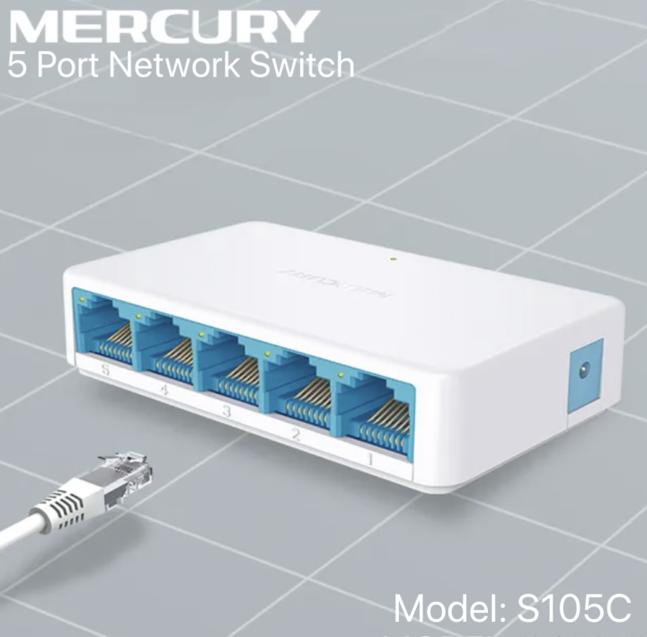 MERCURY%20S105C%20Ethernet%20Switch,Mini%205%20Port%20Desktop%20Ethernet%20Network%20Switch,10/100Mbps%20LAN%20Hub,Small%20,Plug%20and%20Play,Easy%20Setup%20-%20Image%209