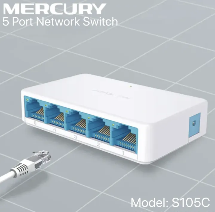 MERCURY%20S105C%20Ethernet%20Switch,Mini%205%20Port%20Desktop%20Ethernet%20Network%20Switch,10/100Mbps%20LAN%20Hub,Small%20,Plug%20and%20Play,Easy%20Setup%20-%20Image%209