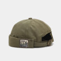 Retro Brimless Hats For Women Men Dome Melon Cap Beanie Streetwear Docker Hat Skullcap.