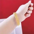 Premium Quality Dubai Gold Polish leaves Design hollow ring & hollow bracelet For Women For girl gift.