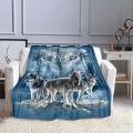 Wolf 3D Print  Blanket Sofa  Blankets for Beds Super Soft Warm Blanket Cover Flannel Throw Blanket Flannel Blanket. 