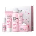Facial Products Kit Sakura Skin Care Set Facial Cleanser Face Cream Sunscreen Facial Mask Eye Cream Skincare Product.