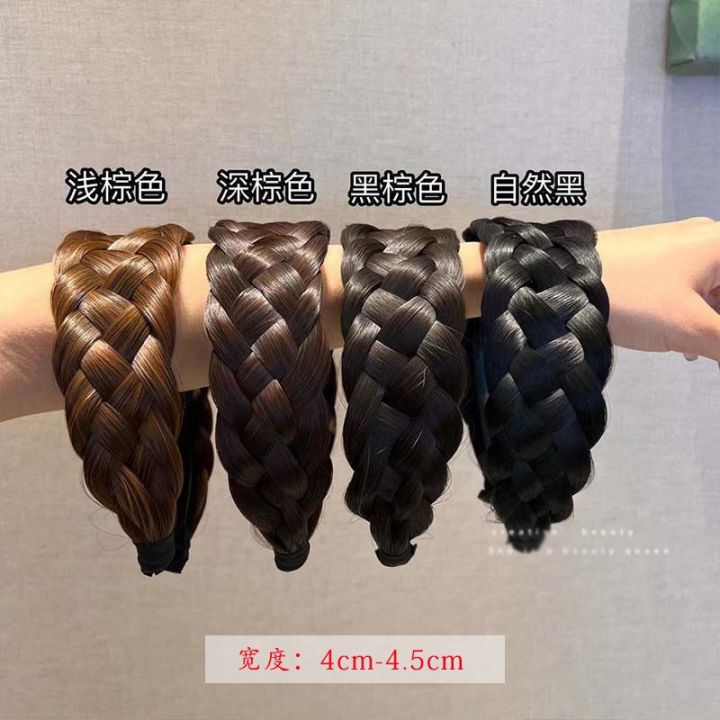 Wig%20Hair%20Hoop%20Women's%20Wig%20Stickers%20Wig%20Set%20Natural%20Widened%20Twist%20Braid%20Hair%20Band%20Simulation%20Hair%20Accessories%20Cover%20Cover%20Gray%20Hair%20Artifact%20-%20Image%203