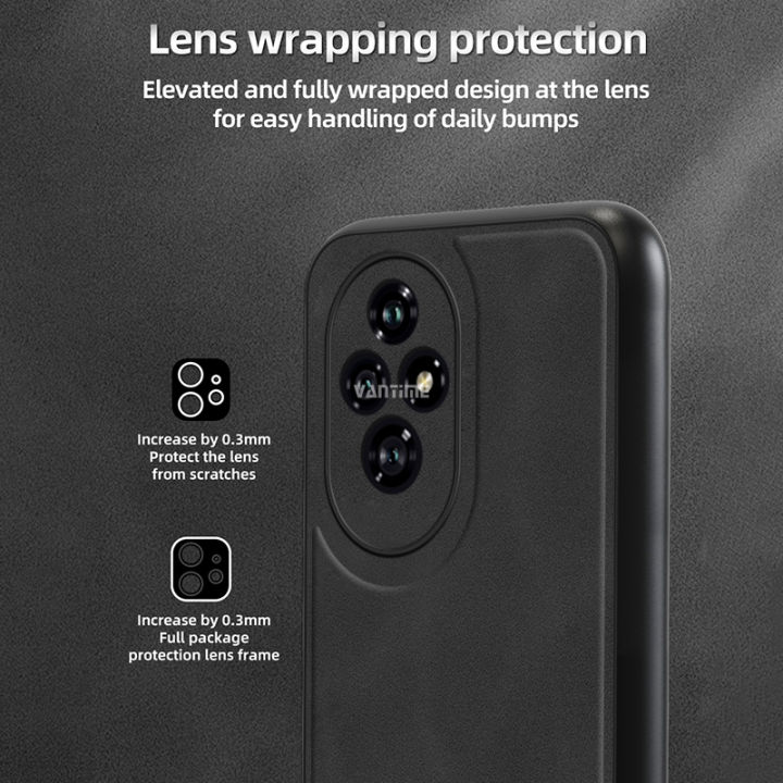 Vantime%20for%20Honor%20200%205G%20Case%20Modern%20PU%20Leather%20Matte%20Hard%20Back%20Case%20Compatible%20with%20Magnetic%20Holder%20-%20Image%204