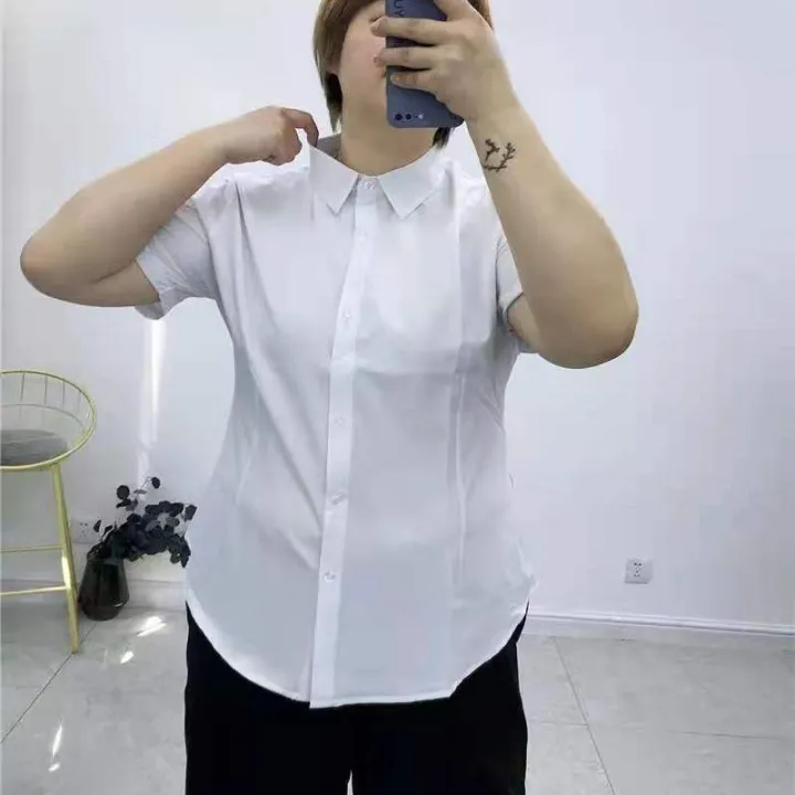 Large%20Size%20Women's200Catty%20Bust140Thin%20Stretch%20Formal%20Wear%20Professional%20White%20Shirt%20Women's%20plus-Sized%20White%20-%20Image%205
