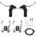 Bicycle V-Brake & Brake Levers & Cable Cycling Handlebar Short Brake Clutch Lever Gear Cable Wire & Hosing Full Set Bicycle Accessories. 