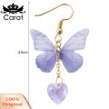 Party Elegant Women Butterfly Heart Long Dangle Hook Earrings Jewelry Gift. 