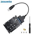 Zexmte M.2 NGFF to SATA Adapter 2 in 1 MSATA USB A/C 3.0 to SATA III Cable For PC Laptop 2.5 inch Hard Disk Converter Adaptador. 