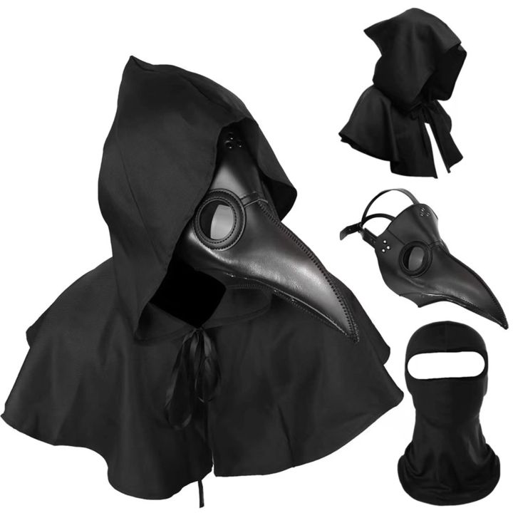 Steampunk Plague Doctor Mask With Long Nose Bird Beak Funky PU Leather Props For Halloween Cosplay Party