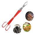 2X BBQ Charcoal Tong Barbecue Carbon Clamp Aluminum Plier Grilled Food Clip Portable Tongs Barbecue Accessories 50.8cm. 