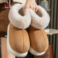 Comwarm Winter Plush Slippers For Fashion Snow Boots Women Warm Fluffy Fur Home Slipper Outdoor Antiskid Cotton Shoes. 
