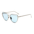AliExpress metal cat-eye sunglasses men's women's dazzling toad glasses, European and American fashion sunglasses, new sunglasses.