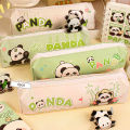 【original】 New Canvas Capybara Pencil Bag Large Capacity Cute Cartoon Stationery Box Panda Rabbit Stationery Bag. 