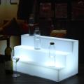 40" 2 Step LED Lighted Glowing Liquor Bottle Display Shelf Home Back Bar Rack -. 