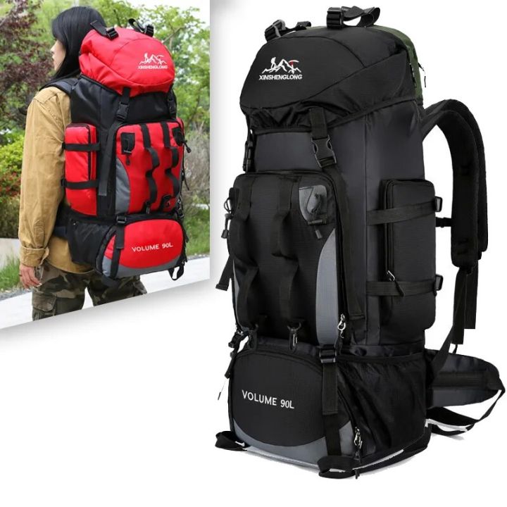 90L Waterproof Hiking Camping Backpack Trekking Bag Rucksack