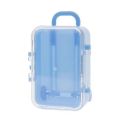 【In-demand】 2 Pcs Mini Roller Travel Suitcase Candy Box Personality Wedding Candy Box Luggage Trolley Case Candy Small Storage Box, Blue & Pink. 