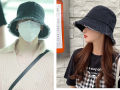 PROOF BTS Jimin bucket hat vintage raw-edged denim bucket hat. 