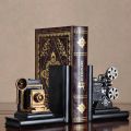 Durable Retro Camera Bookend Movie Film Projector Black Silver Collector's Project Creative Bookcase Vintage Jewelry Study Room Study Home Decorations. 