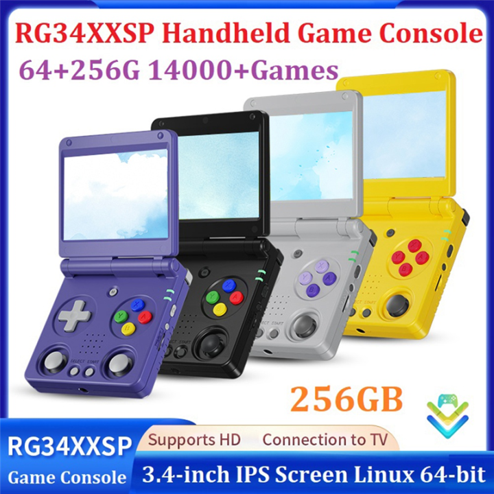 RG34XXSP%20Retro%20Game%20Console%20Linux%2064Bit%203.4%20Inch%2064+256G%2014000+Games%20Handheld%20Game%20Console%20Supports%2030+%20Game%20Emulators%20A%20-%20Image%202