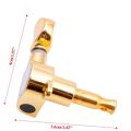 3 in 1 Multifunction Guitar Peg String Winder + String Pin Puller + String Cutter & 6 Guitar Tuning Pegs Verrouillage Tuner Touches Guitar Strings Button 3L + 3R Gold. 