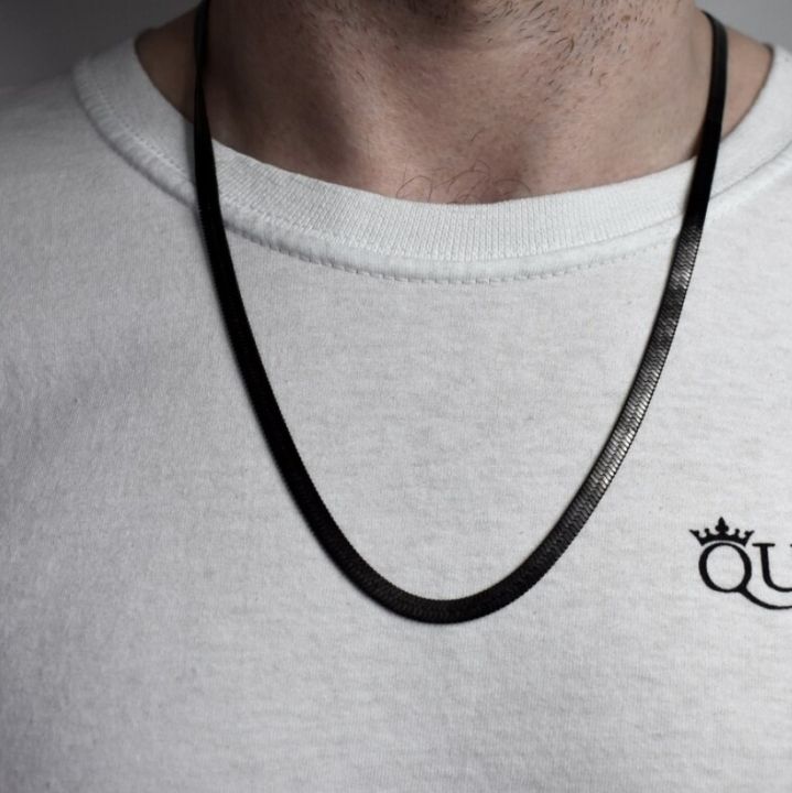 Stainless Steel Men Round Box Chain Necklace