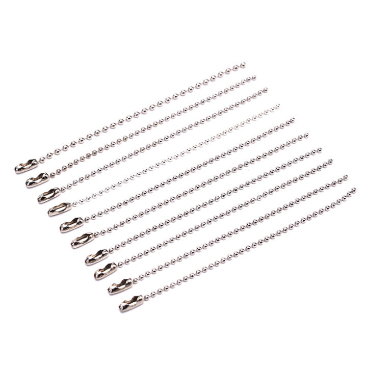 10Pcs%203.5"%20Long%200.09"%20Bead%20Dia%20Connector%20Clasp%20Ball%20Chain%20Keychain%20DIY%20ANLAN%20-%20Image%203