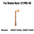 Redmi Note 12 12 Pro 4G 5G power on / off Switch Button Side Volume Up Down Buttons Flex Cable Replacement Parts. 