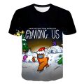Boys Girls Cartoon Print T-shirts Kids Among us T Shirt For Boys Children Summer Short Sleeve Hip Hop T-shirt Game Tops Clothing.