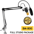 BM 800 Condenser Microphone with Studio Light Music Re_cording. 