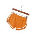 Summer Sports Shorts Women Home Casual Solid Fashion Yoga Beach Short Contrast Binding Side Split Elastic Waist Patchwork Bottom.