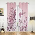 Cherry Tree Moon Japanese Style Window Curtains for Living Room Bedroom Kitchen Window Treatments Valance Home Decor Drapes. 