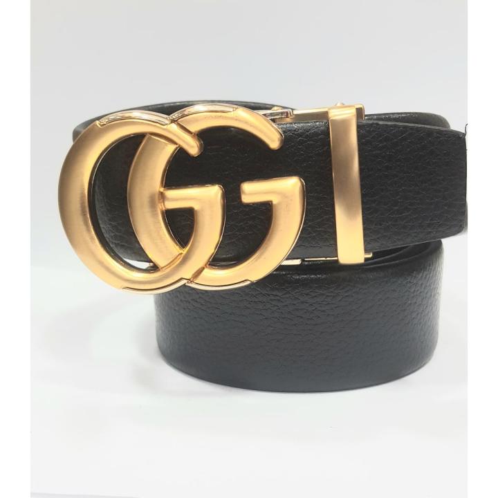 Black artificial leather auto gear belt FOR men