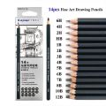 14 Pieces Sketch Drawing Pencils Set. 