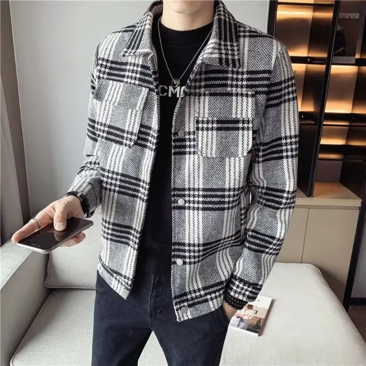 Plaid%20Jacket%20Men's%20Autumn%20Coat%20High-Grade%20Casual%20National%20Fashion%20Ruoshuai%20Spring%20and%20Autumn2023New%20Coat%20Male%20-%20Image%203